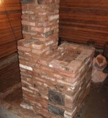 Кладка печи из старого кирпича