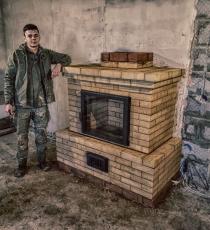 Фото камина из кирпича