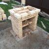 кирпичный мангал с полочками