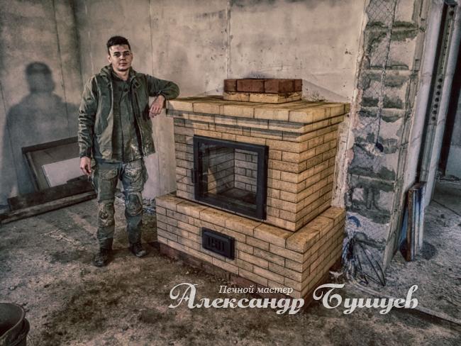 Фото камина из кирпича