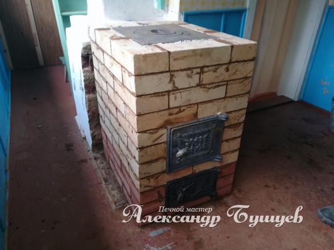 Топливник из кирпича вместо железной печи