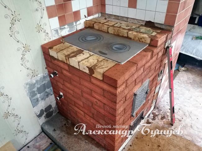 Кирпичная печь с котлом