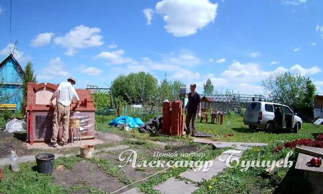 таймлапс кладка барбекю