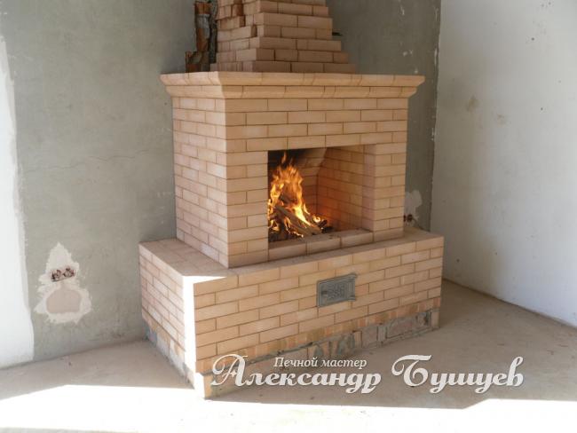 Сдача камина, контрольная топка